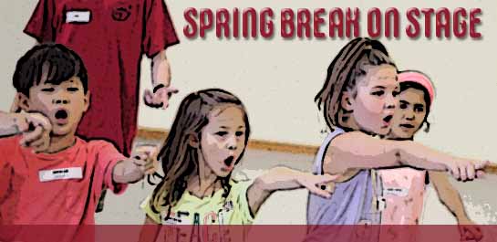 Kids at Spring Break acting camp