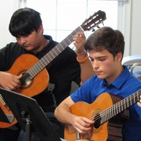 Classical guitar students