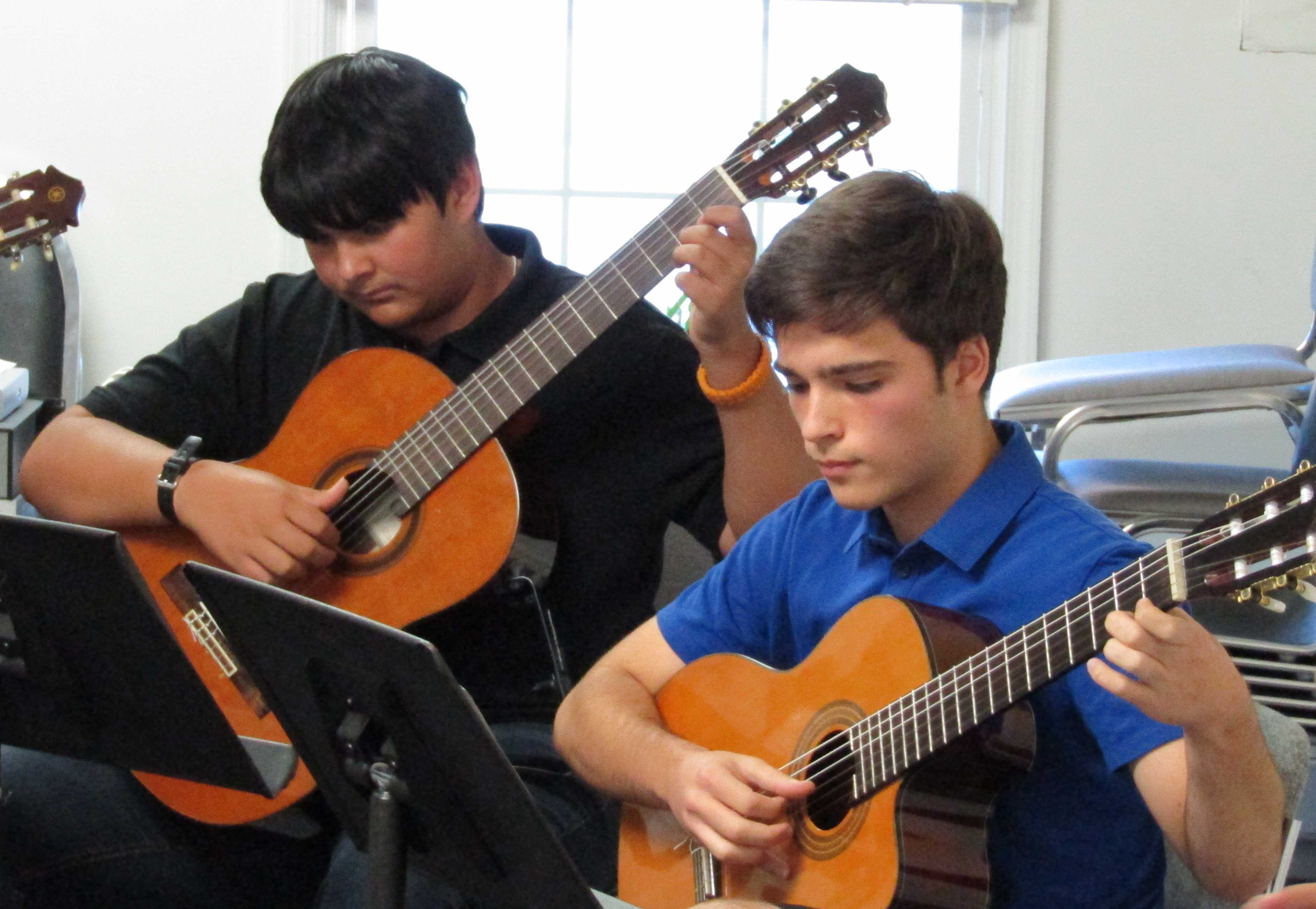 Classical guitar students