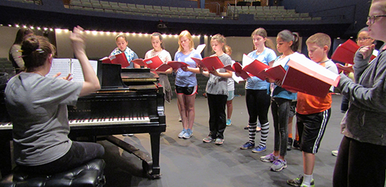 Vocal students at summer camp