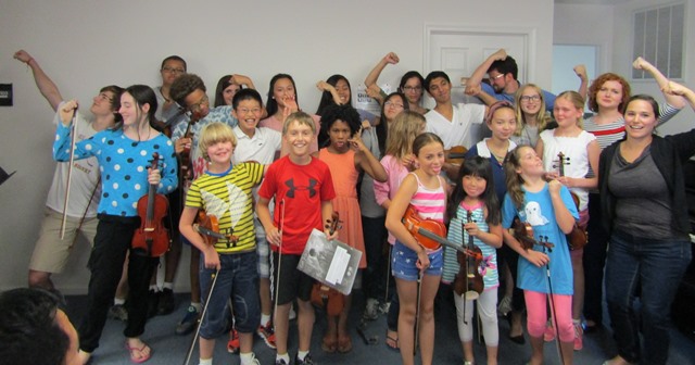 Summer violin camp group photo