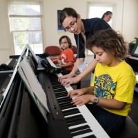 Piano Class students with teacher