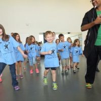 Kids dancing at summer acting camp