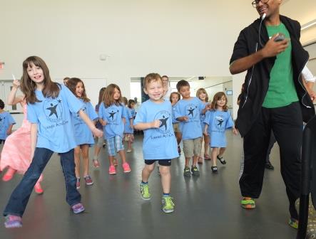 Kids dancing at summer acting camp