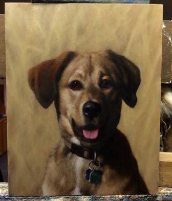 Painting of dog by Nathan Loda