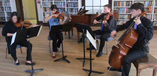 Faculty string quartet performing
