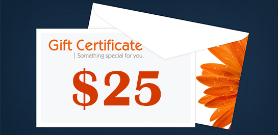 $25 gift certificate