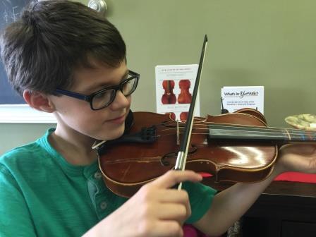 Nicholas playing violin