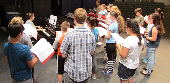 Musical Theater students rehearsing