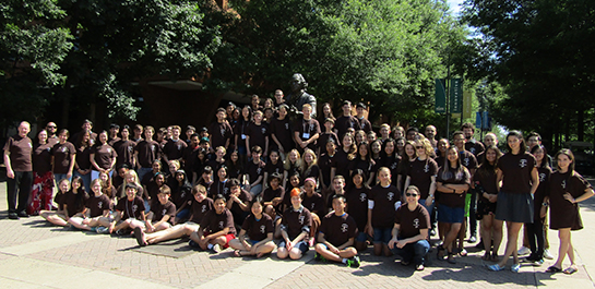 Summer strings camp students at Mason campus