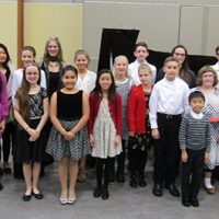 Group photo of recital music students