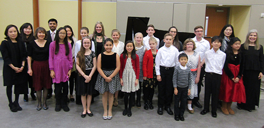Group photo of recital music students