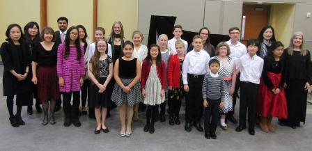 Music recital group photo