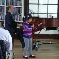 Violin student recital performance