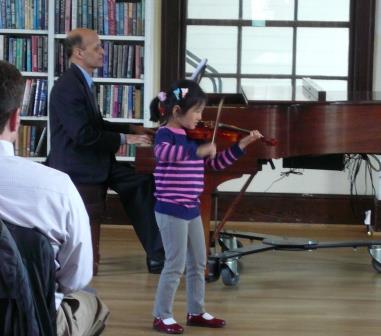 Violin student recital performance