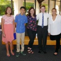 Mary Lechter with acting students