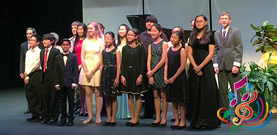 Students at 2017 Music Competition Recital