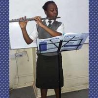 Nairobi schoolgirl with donated flute