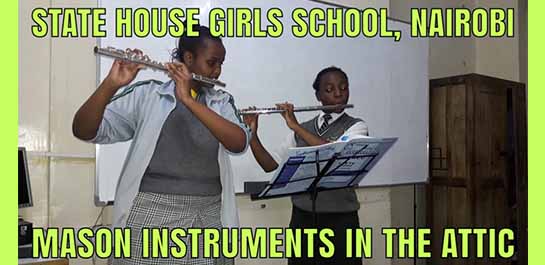 Nairobi schoolgirls with donated flutes