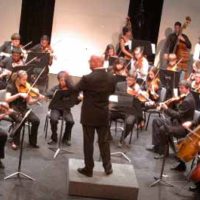Summer orchestra students on stage