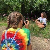 Kids at photography summer camp