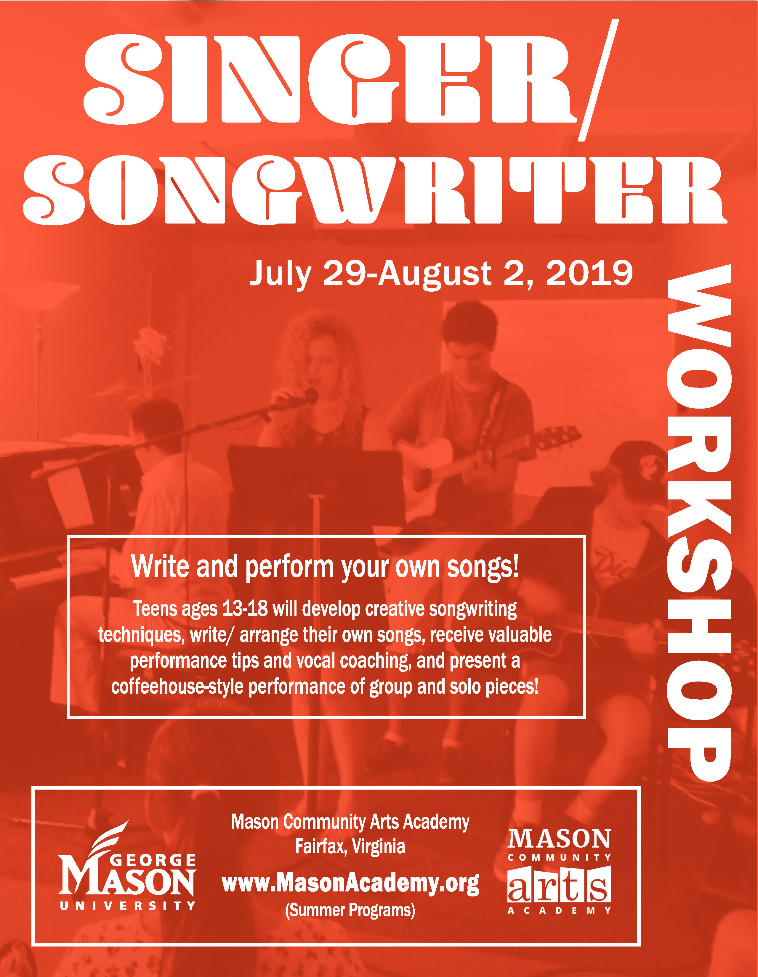 Singer Songwriter Workshop 2019 Flier