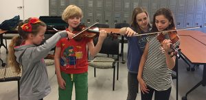 Violin group class for kids