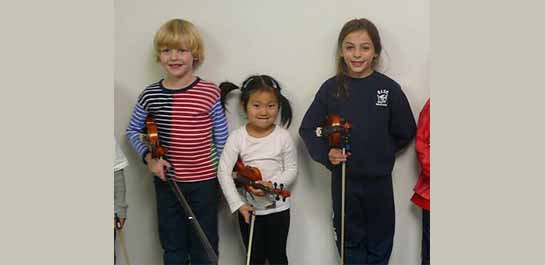 Violin Students Posing