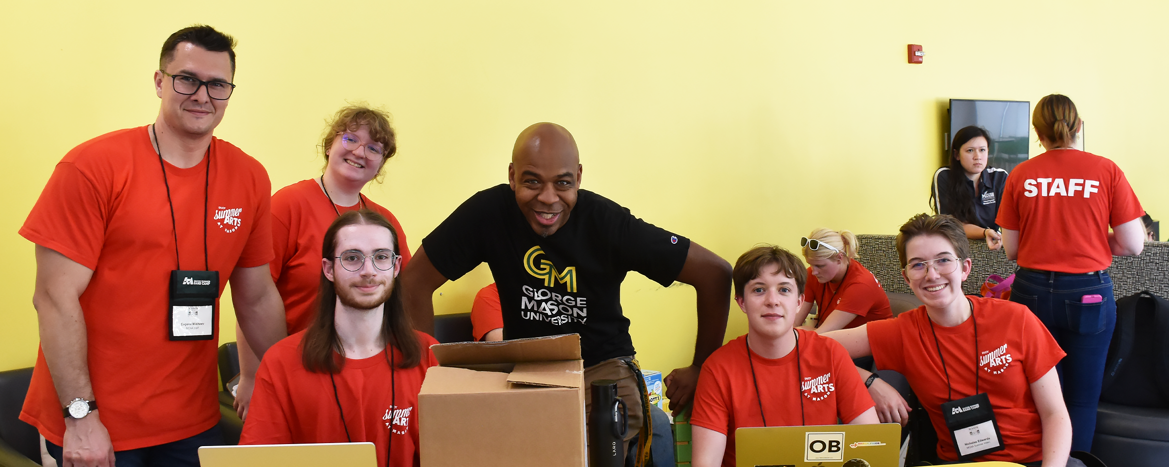 band camp interns posing for the camera